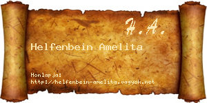 Helfenbein Amelita névjegykártya